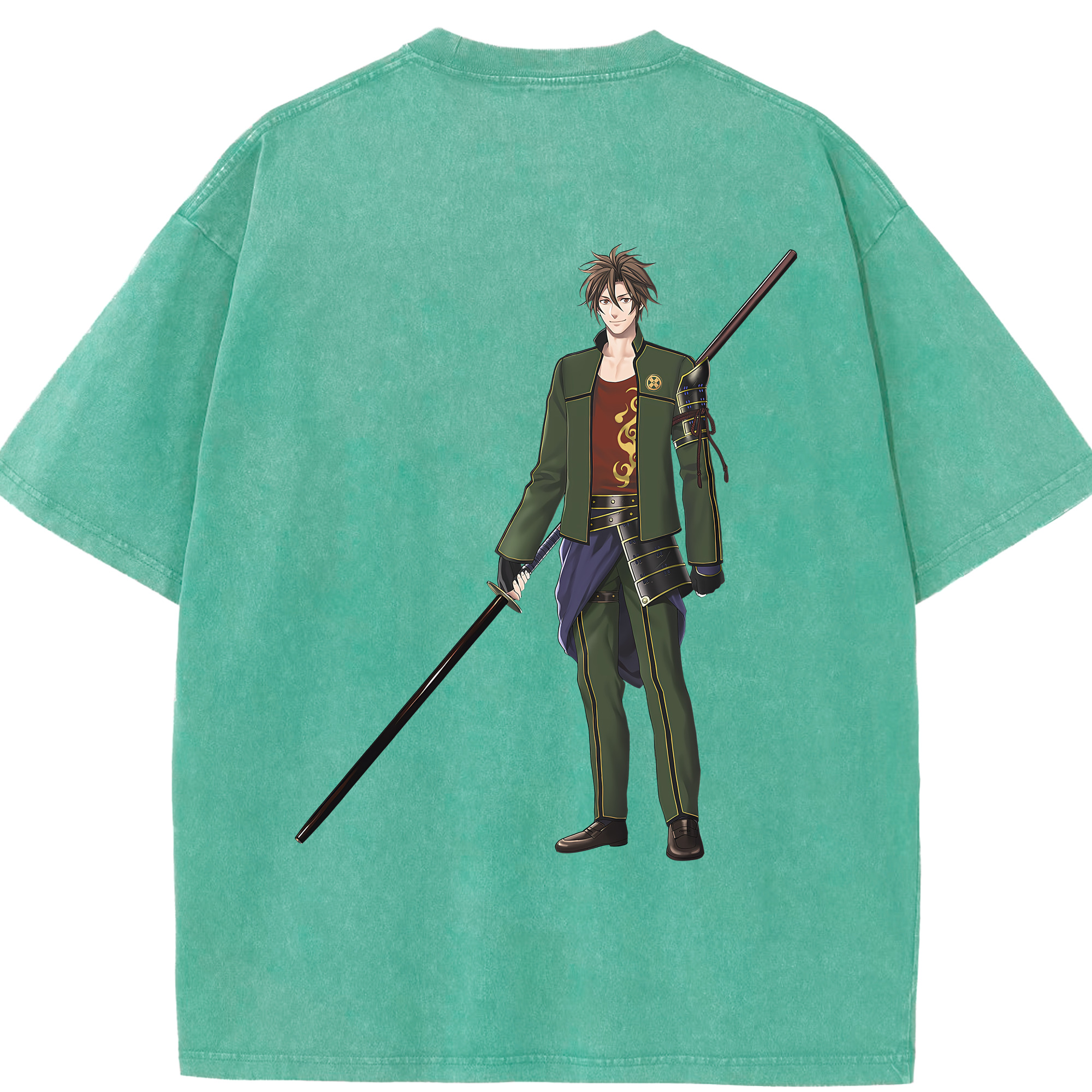 （画像用） 刀剣乱舞 Touken Ranbu 綿100% ヴィンテージ風 半袖Tシャツ（背面プリント）